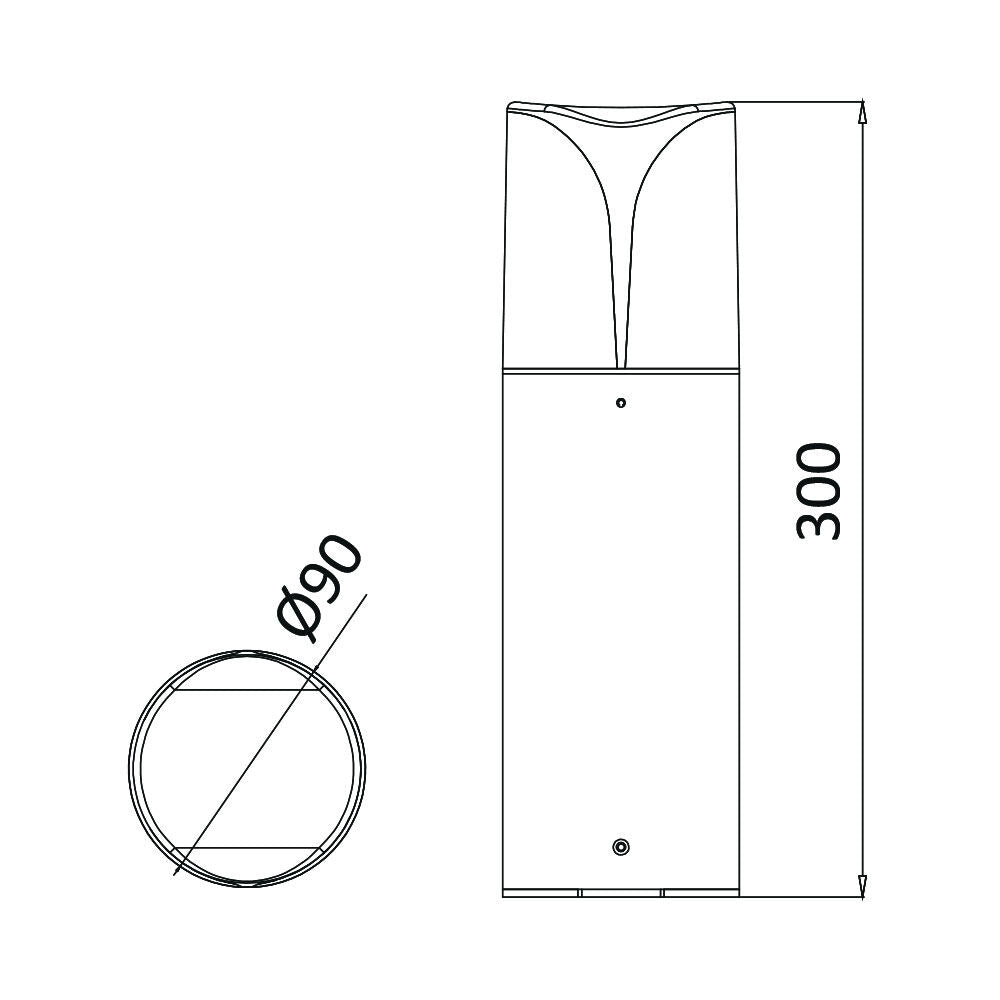 Braytron Kültéri Állólámpa 1*E27 Ip44 230V 30cm Antracit  BG43-04102