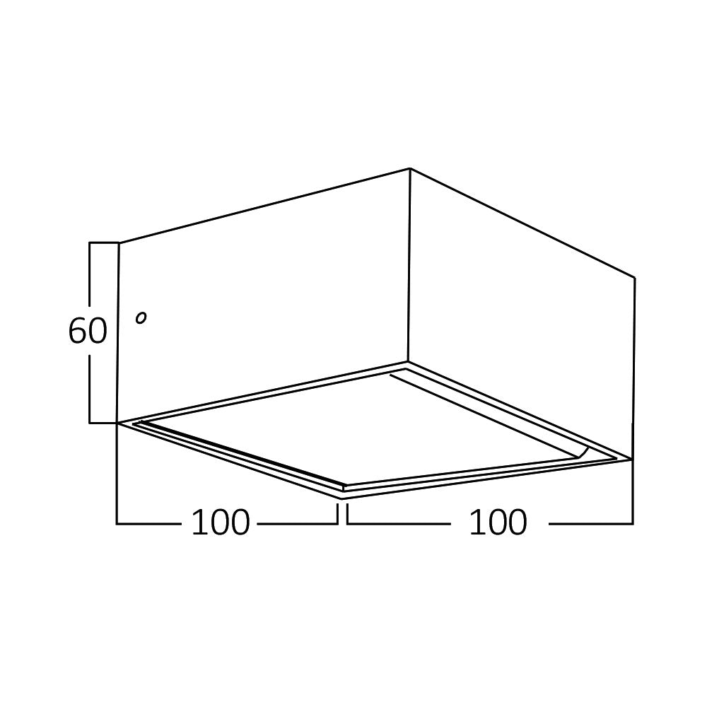 Braytron Fali ledlámpa Fekete 520lm 3000K 8W  220-240V 50/60Hz  BH07-03101