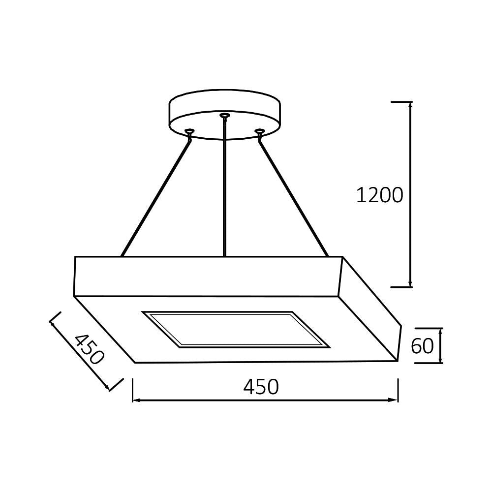 Braytron Led Függeszték(csillár) Fekete 36W 3IN1 3680Lm 230V BH16-07181
