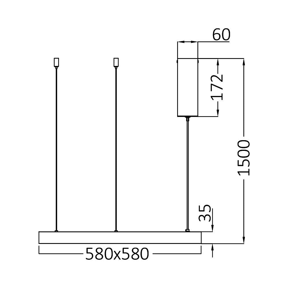 Braytron függeszthető Led lámpa Fehér  46W 3IN1 3920Lm  IP20 220-240V BH17-01980