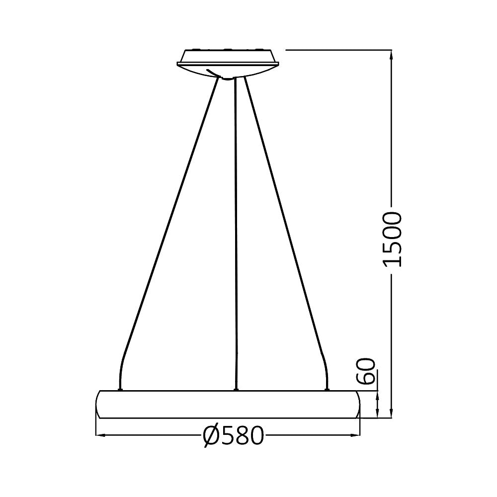 Braytron függeszthető Led lámpa Barnás-arany 46W  3920Lm 3IN1  IP20  220-240V BH17-03486