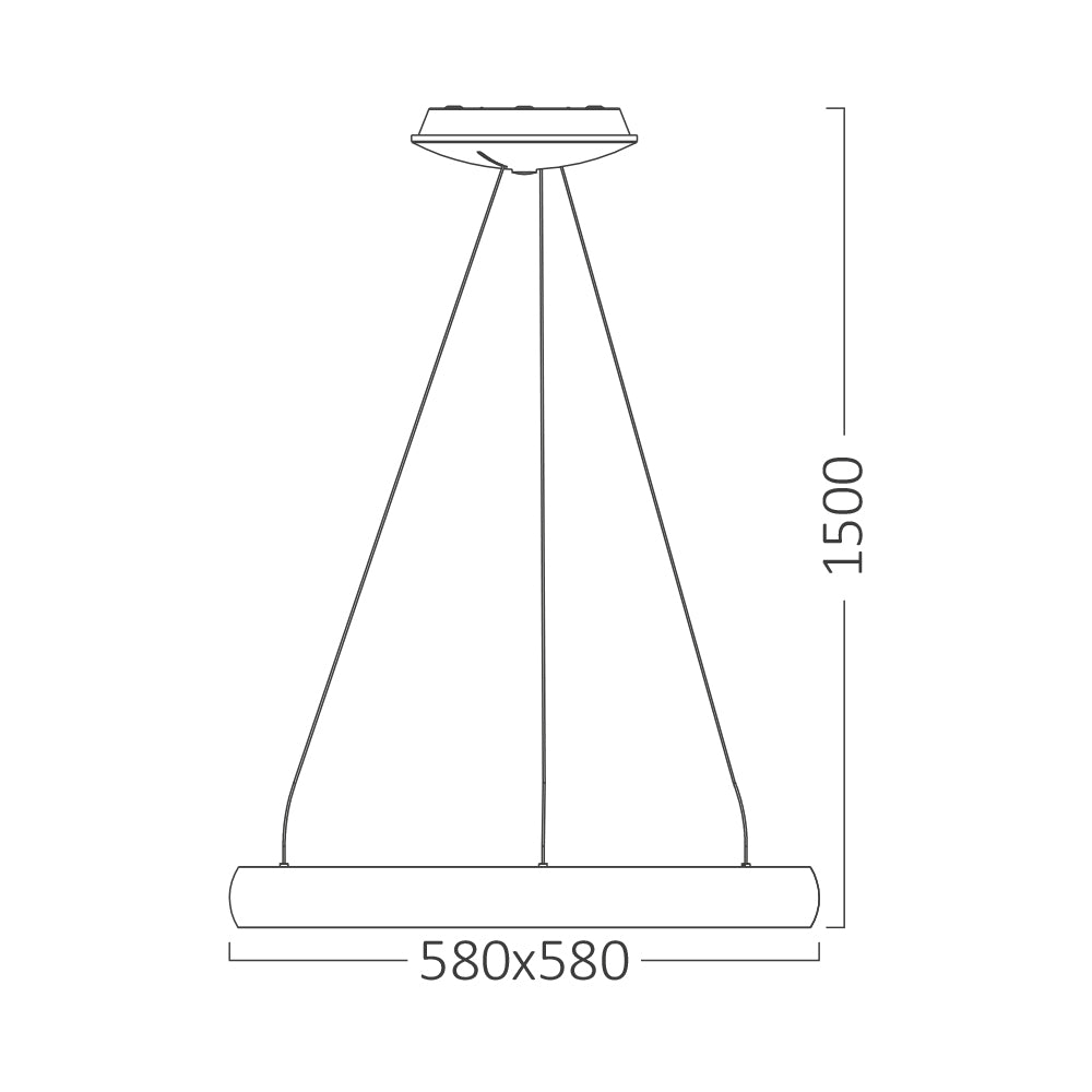 Braytron függeszthető Led lámpa Fekete 46W 3IN1 5200Lm  IP20  220-240V BH17-03981