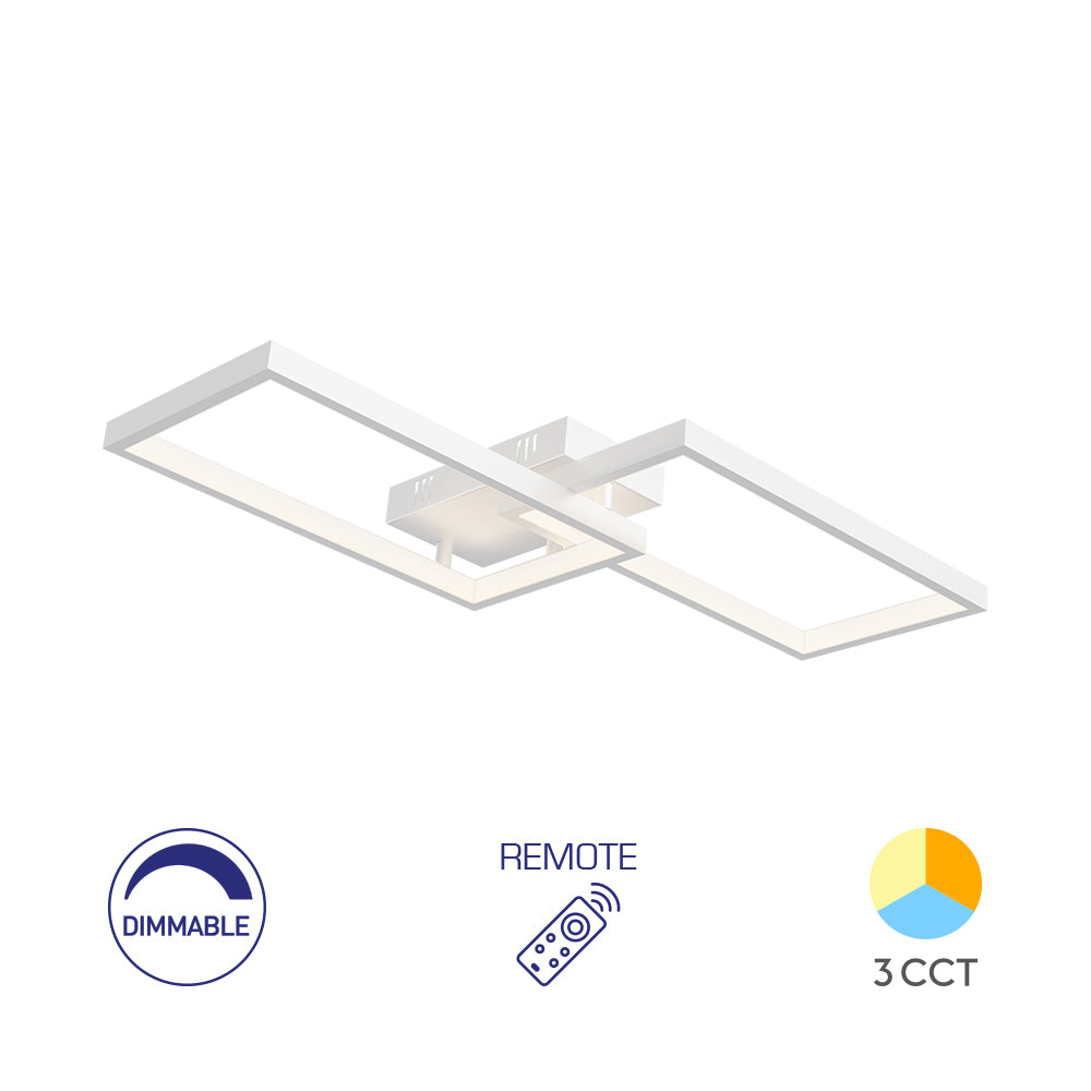 Braytron mennyezeti Led lámpa Fehér Dimmerelhető,Távirányítható  40W 3IN1 4400Lm  IP20  220-240V BH17-04490