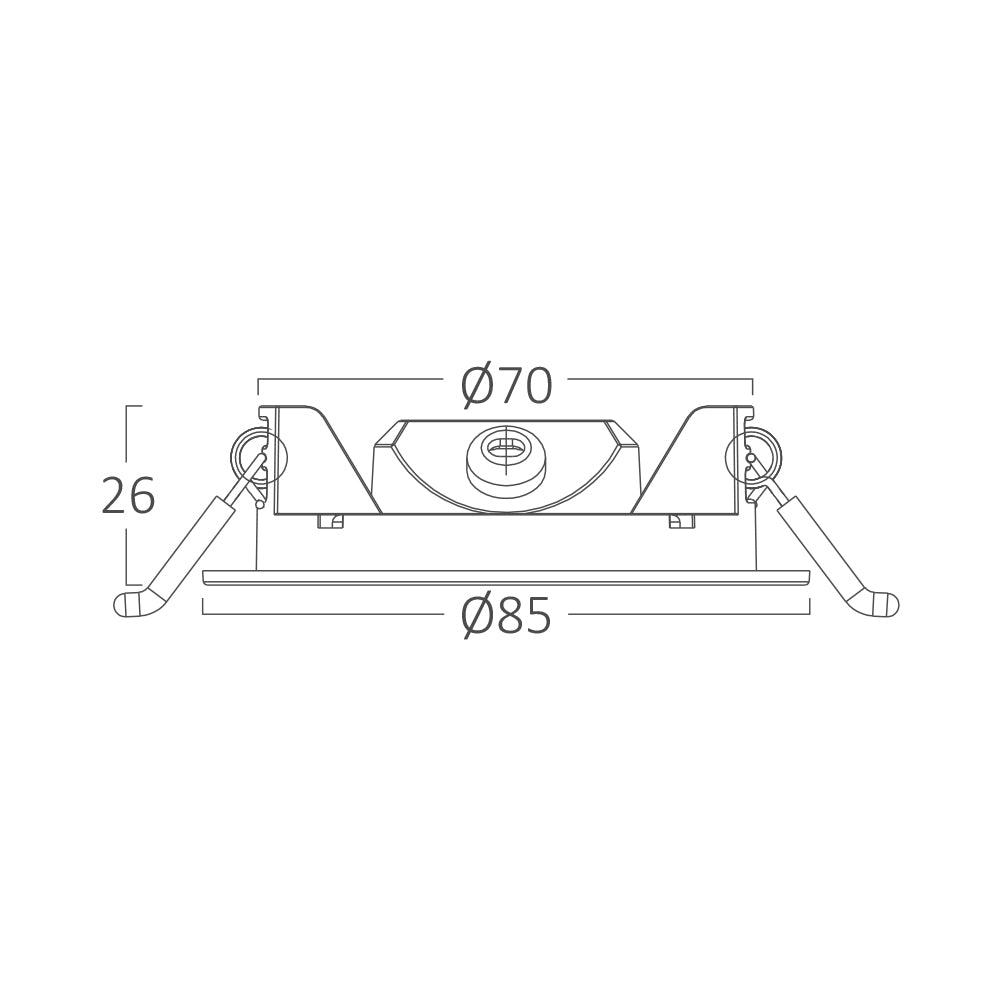 Braytron süllyeszthető Led panel  4W  280Lm 3IN1 IP40  220-240V  BP01-90480