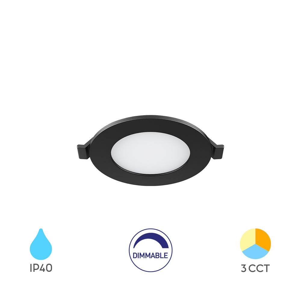Braytron süllyeszthető Led panel  Fekete 4W  3IN1 280Lm  IP40  220-240V  BP01-90481