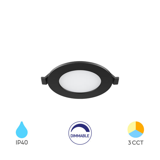 Braytron süllyeszthető Led panel  Fekete 4W  3IN1 280Lm  IP40  220-240V  BP01-90481