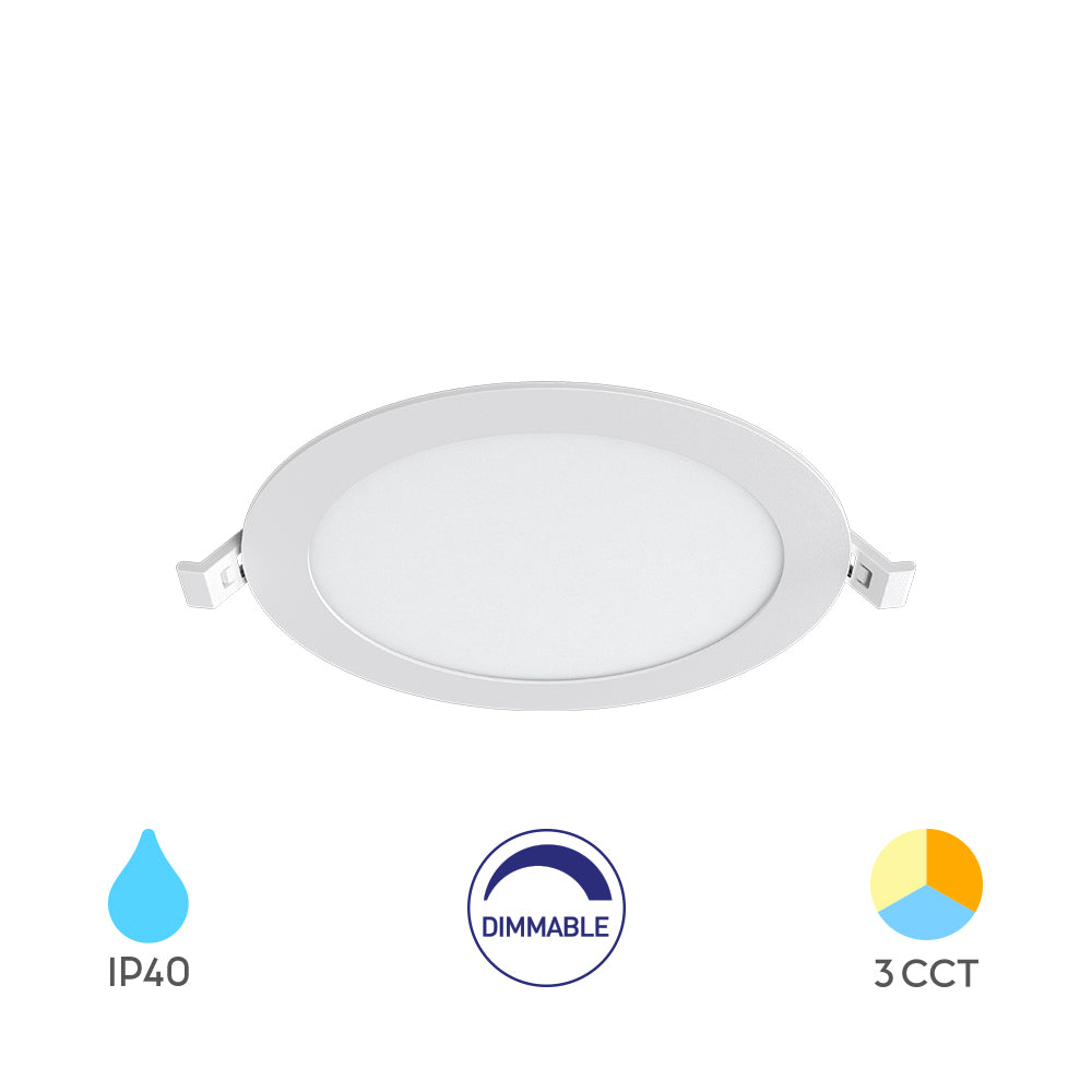 Braytron süllyeszthető Led panel  12W  1120 Lm 3IN1 Fehér Dimmerelhető IP40  220-240V  BP01-91280