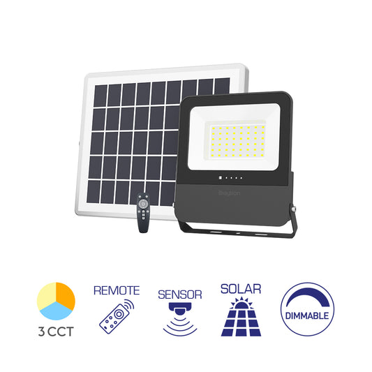 Braytron Led Reflektor Solar 30W 3IN1 IP65 Állítható színhőmérséklettel ,távirányítóval BT64-01281