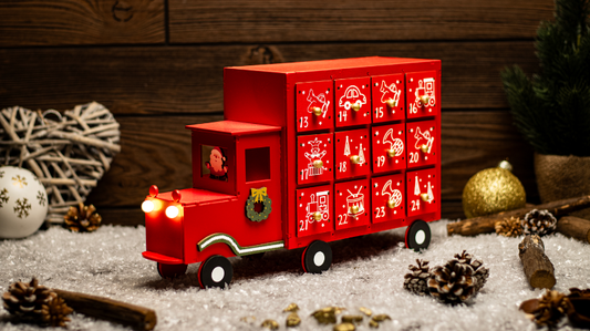 LED karácsonyi adventi kalendárium,autó, elemes , Timer 6+18h, 3LED, 3000K, 2xAAA,CHRACC3WW