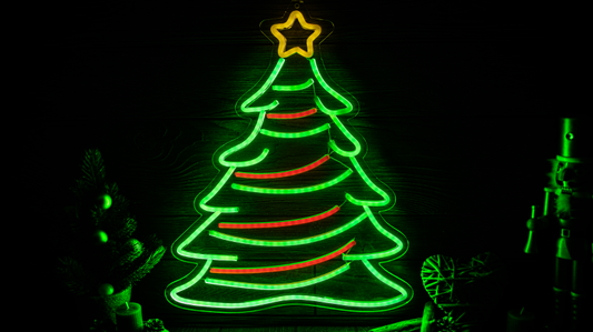 NEON FLEX LED karácsonyi fenyő, USB , USB, 1,5m, 4,5W, RGB, CHRNT