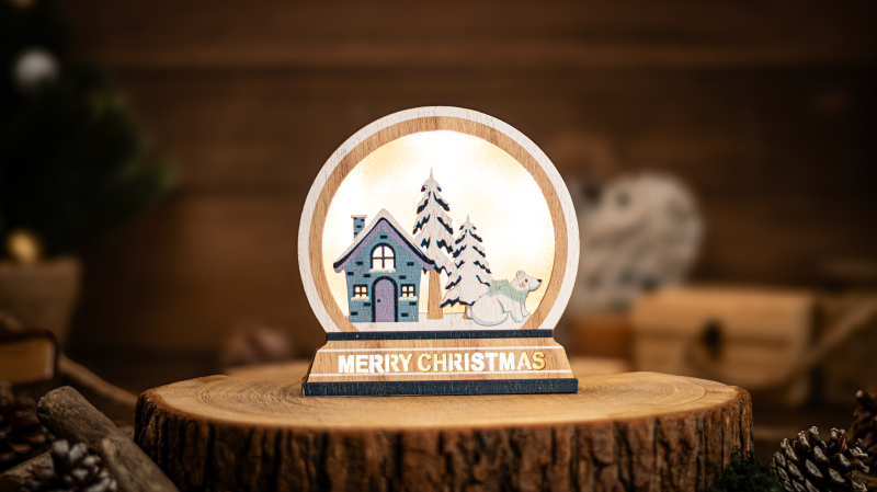 LED karácsonyi dísz,fa, medve, elemes , Timer 6+18h, 5LED, 3000K, 2xAAA,CHRSBB5WW