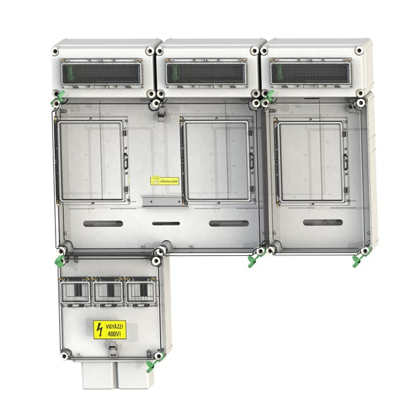 Csarári PVT 7590 Á-V-H Fm-SZ ÁK fogyasztásmérő szekrény, 1 vagy 3 fázisú általános és vezérelt és H-tarifás méréshez, szabadvezetékes CSP21E026AKFF