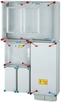 Hensel HB33K0F-U fogyasztásmérő szekrény, 1 vagy 3 fázisú általános és vezérelt mérők számára, földkábeles csatlakozás