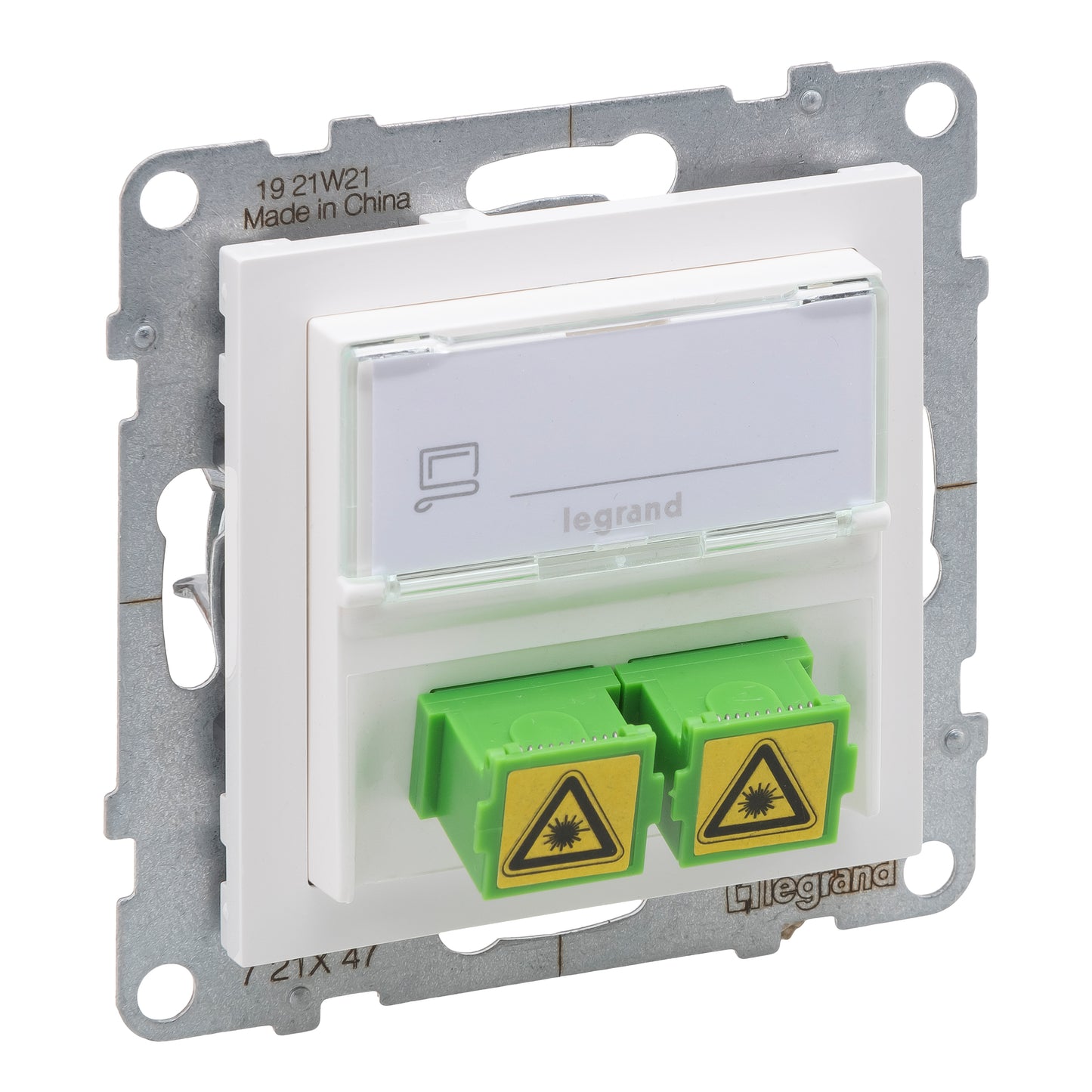 LEGRAND Suno fehér SC/APC optikai csatlakozóaljzat, keret nélkül 721147