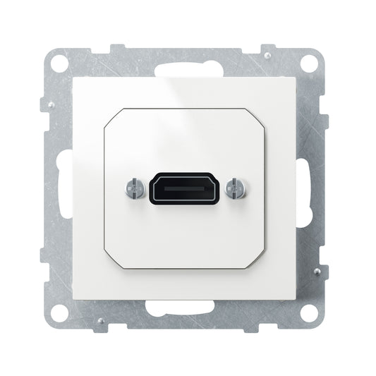 LEGRAND Suno fehér elővezetékelt HDMI 1.4 típusú csatlakozóaljzat, 15cm kábellel 721149