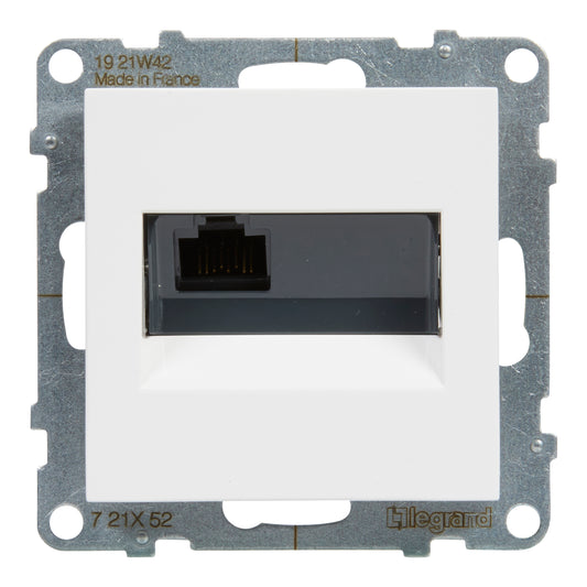 LEGRAND Suno fehér 1xRJ45 UTP Cat.6 csatlakozóaljzat, keret nélkül 721152