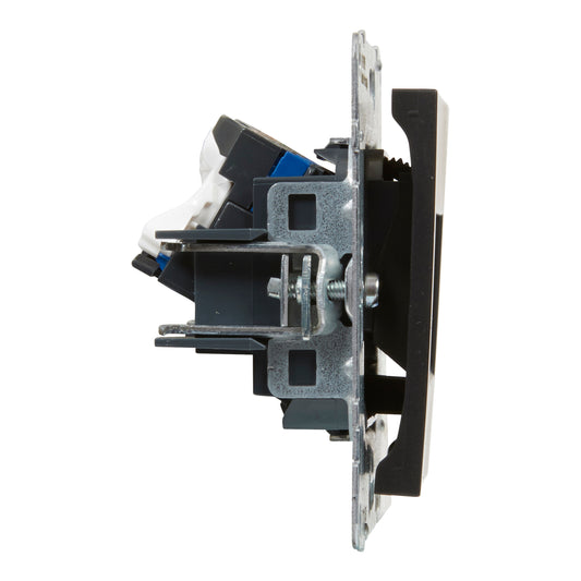 LEGRAND Suno fekete 2xRJ45 UTP Cat.6 csatlakozóaljzat, keret nélkül 721453