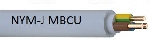 Tömörerű Kábel NYM-J Mbcu 2x 1,5 szürke PVC Köpeny&nbsp; 300/500V PVC Köpeny Méterre vágott ár ( A kép csak illusztráció )