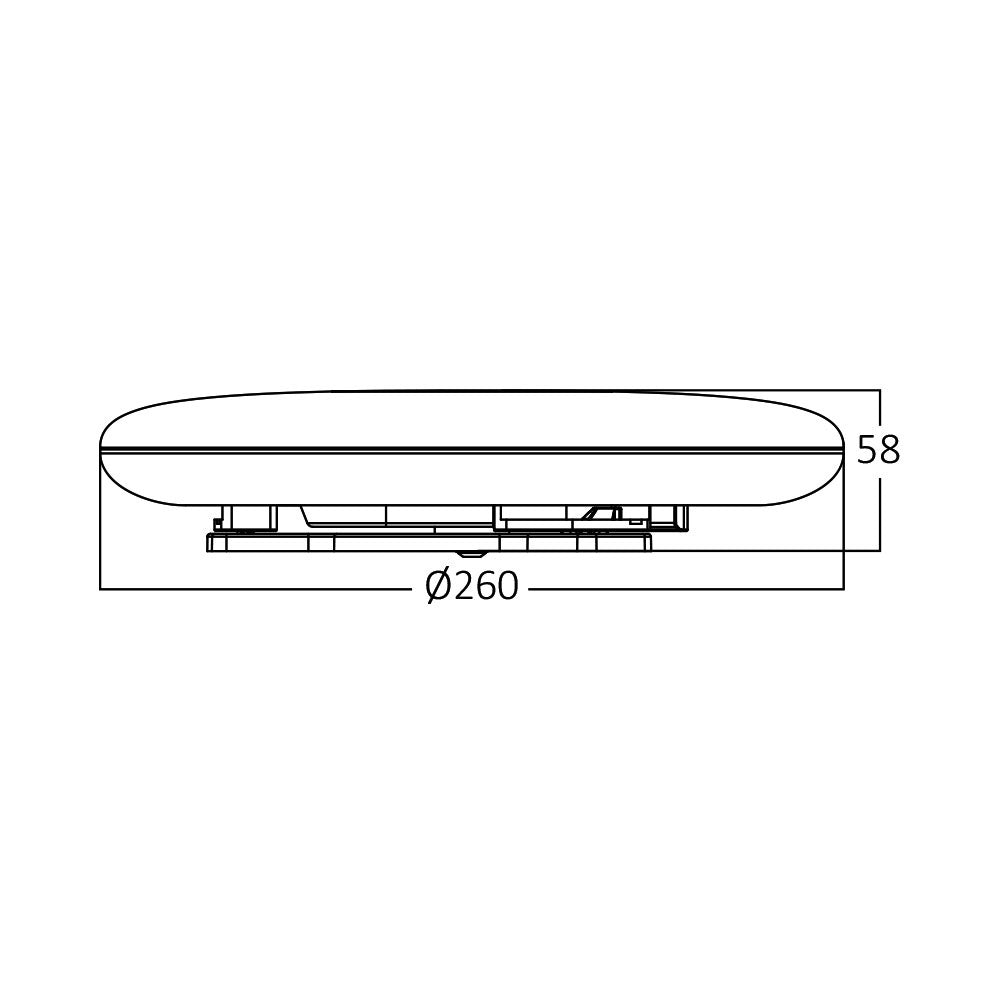 Braytron Led lámpa 1980Lm 20W IP44 230V Fehér Műanyag