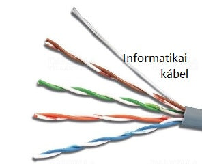 Informatikai vezeték FTP CAT5 E Réz  Fali PVC 100m esetén m/ár