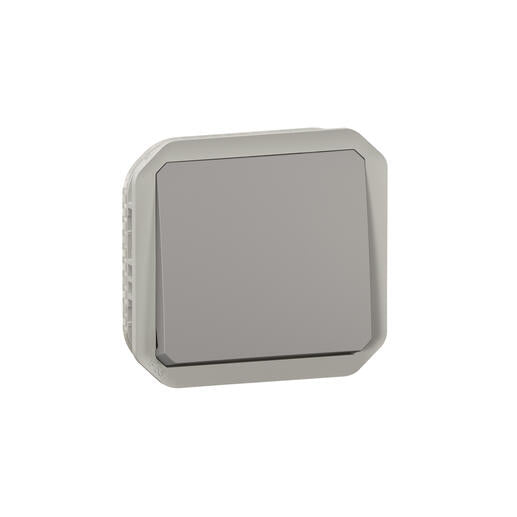 Legrand plexo 55 egypólusú nyomó N/O, 10A, szürke