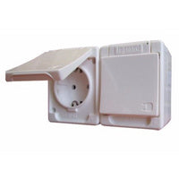 Legrand kontállux IP44 2xLegrand 2p+F csatlakozóaljzat fehér