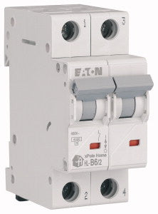 Eaton home kismegszakító 4,5kA,  2p, 6A, B jelleggörbe 194758