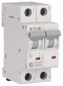 Eaton Home kismegszakító,autómata 4,5kA, 2P, 13A, B jelleggörbe 194760