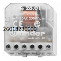 Finder Impulzusrelé 10A 230V AC-műk. 50Hz 800W 26018230000