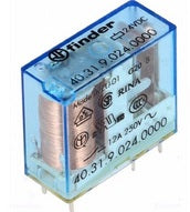 Finder Miniatűr relé NYÁK/dugasz 10A 1-v 24VAC monostabil IP20 403190240000
