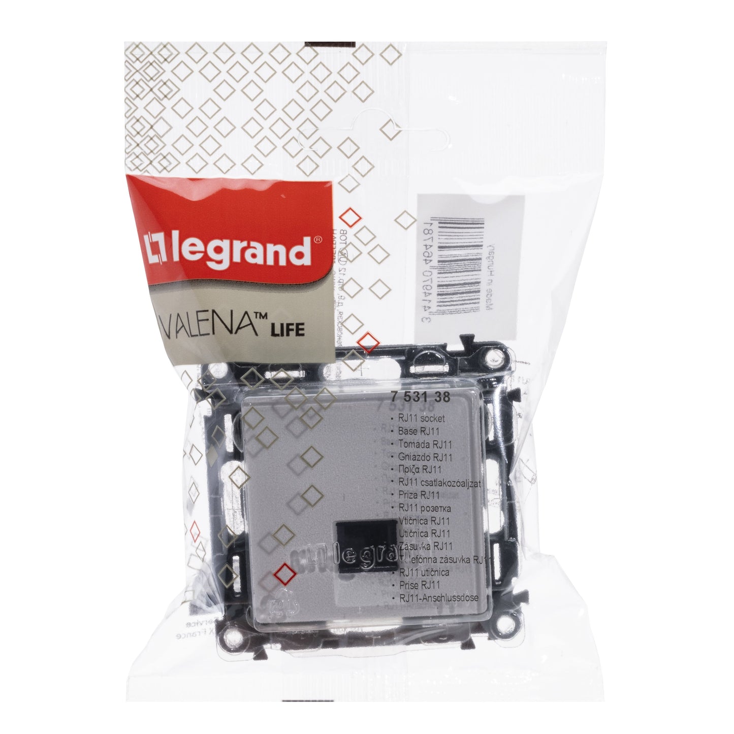 Legrand valena life 1xRJ11 csatlakozóaljzat fehér