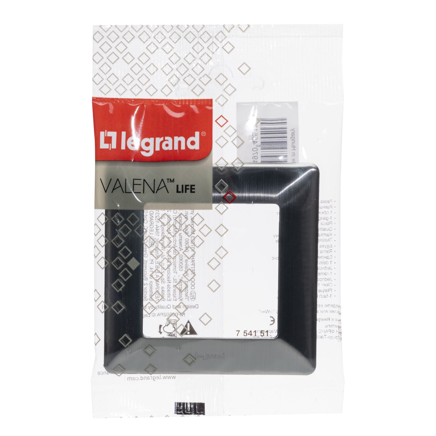 Legrand valena life egyes keret Inox dekor