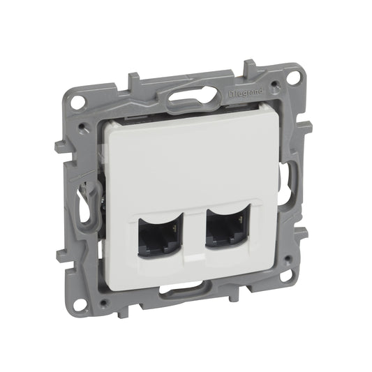Legrand Niloé 2xRJ45 Cat.6 FTP körmös aljzat, fehér