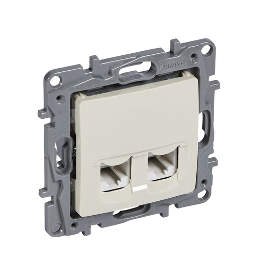 Legrand Niloé 2xRJ45 Cat.5 UTP csatlakozóaljzat, bézs