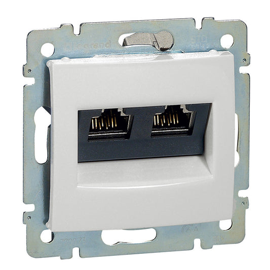 Legrand Valena 2xRJ45 Cat6A STP aljzat, fehér 770073