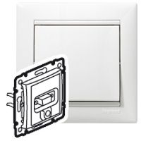Legrand Valena HD 15 + 3.5 mm Jack aljzat, fehér