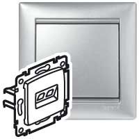 Legrand Valena 2xRJ45 LCS2 Cat5e UTP aljzat alumínium 770239