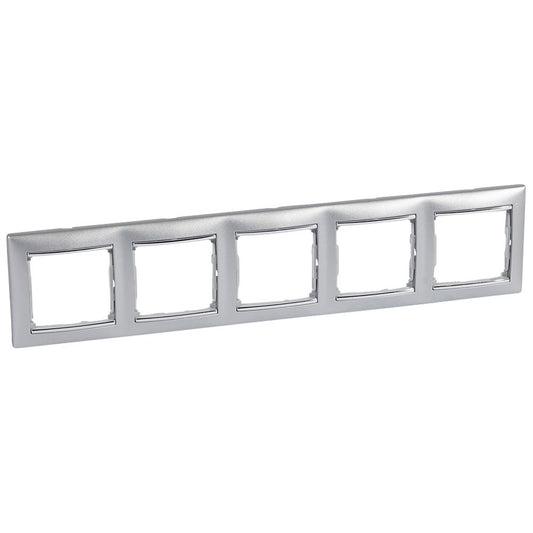 Legrand Valena Alumínium / Ezüst, 5-ös vízszintes keret 770355