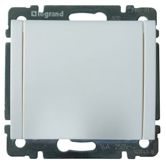 Legrand Galea Life Legrand 2p+F aljzat biztonsági zsaluval, csapófedéllel, fehér