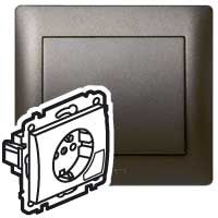 Legrand Galea Life Legrand 2p+F kiemelővel mélybronz