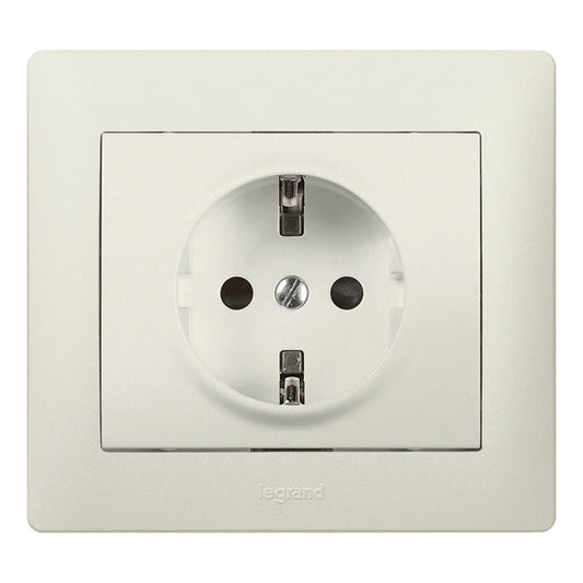 Legrand Galea Life Legrand 2p+F aljzat, rugós, gyöngyház