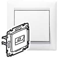 Legrand Valena 1xRJ45 LCS2 Cat6 UTP aljzat, körömmel, fehér 774246