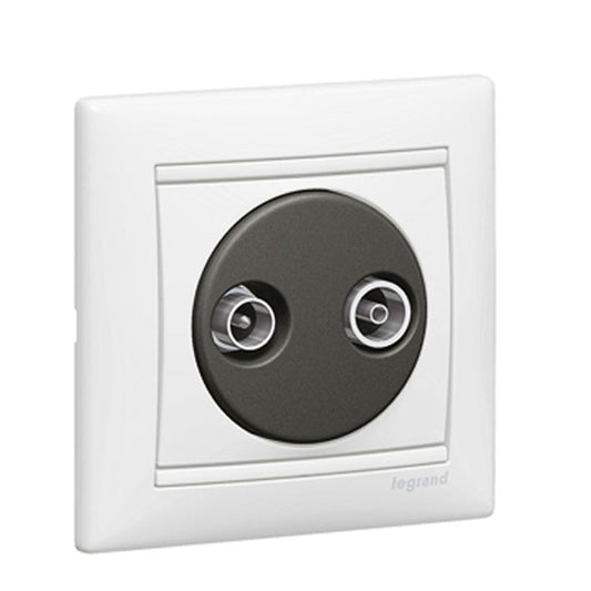 Legrand Valena TV-RD antenna-csatlakozóaljzat végzáró, 1,5dB fehér