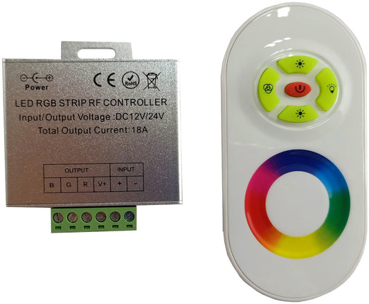 LED Szalag 12-24V 216W RGB 5 Gombos RF Érintőpaneles Távirányító és Vezérlő