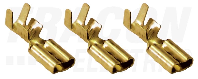 Szigeteletlen rátolható csatlakozó huvely 6,3×0,8mm, 1-2,5mm2