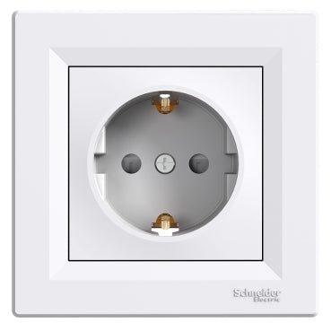 Schneider Asfora Csatlakozóaljzat gyermekvédelemmel 230V