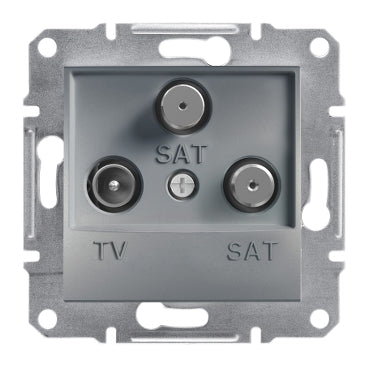 Schneider Asfora TV/SAT/SAT aljzat, végzáró, 1 dB, acél