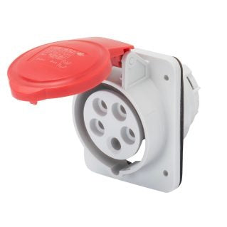 Gewiss Csatlakozó aljzat 5P 16A 400V Piros Ferde GW62210H