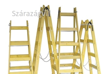 Festő létra 4 fokos Fa