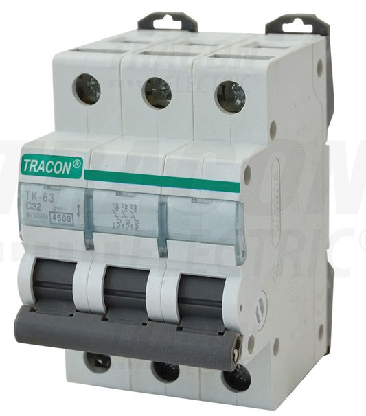 Tracon MB kismegszakító - 4,5 kA 20A, 4,5 kA 3P B
